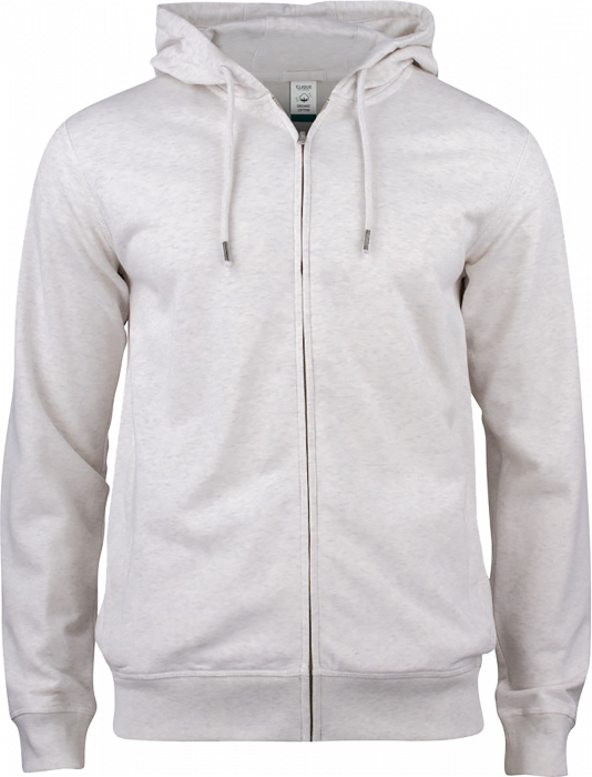 Clique - Økologisk Premium Hoody Med Lynlås - Grey melange