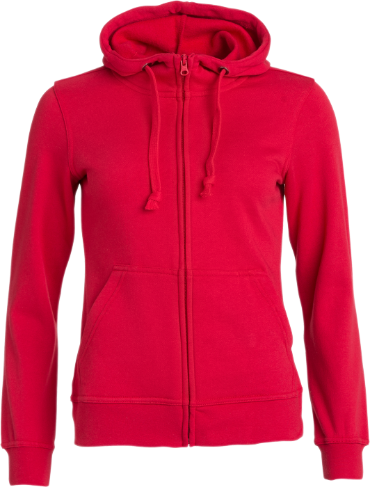 Clique - Full Zip Hoody Dame - Rød