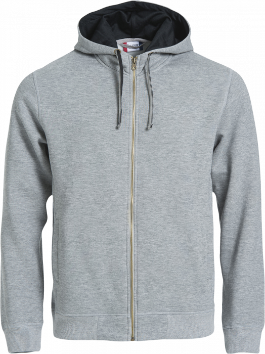 Clique - Classic Hoody Full Zip - Grey & preto