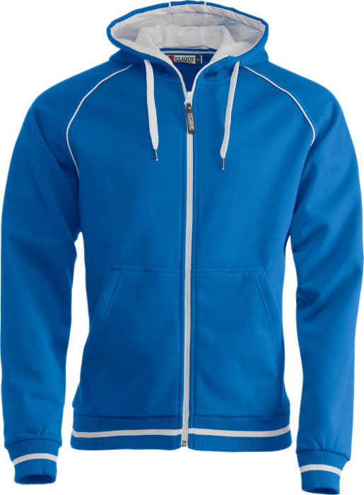 Clique - Gerry Zip Hoody - Royal blue & white