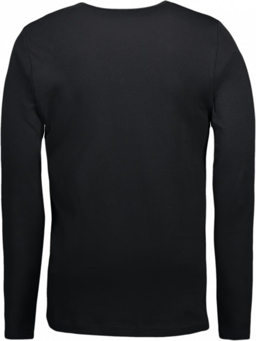 ID - Mens' Interlock T-Shirt Long-Sleeved - Preto