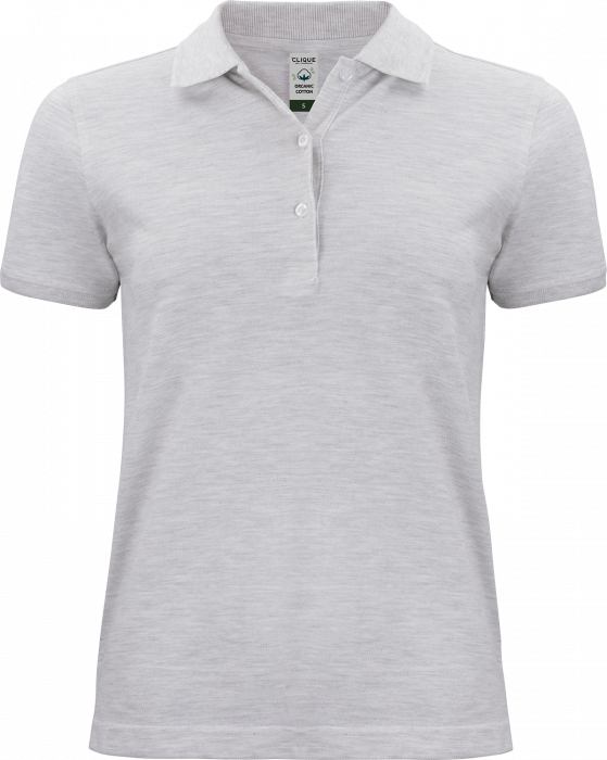 Clique - Classic Organic Cotton Polo - Grey melange