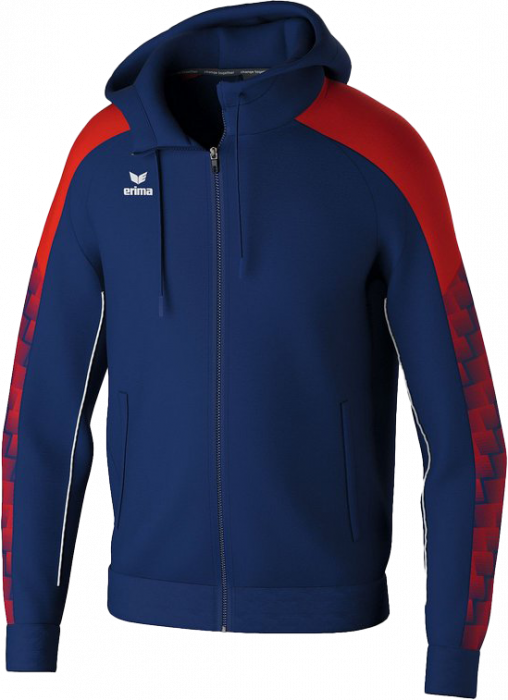 Erima - Evo Star Training Jacket With Hood - New Navy & rosso