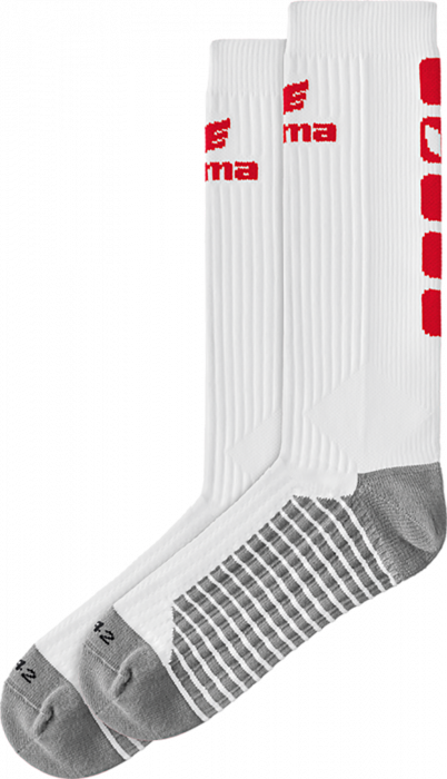 Erima - Classic 5-C Socks Long - Weiß & rot