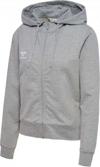 Hummel - Go 2.0 Zip Hoodie Women - Grey Melange