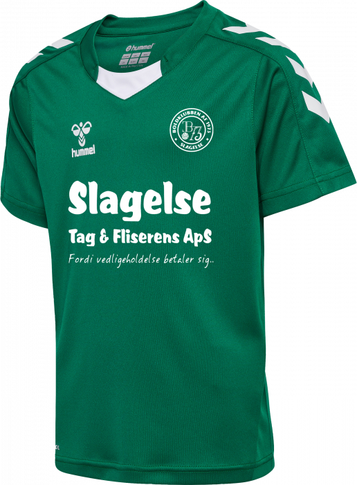 Hummel - Core Xk Poly Jersey Jr - Evergreen & white
