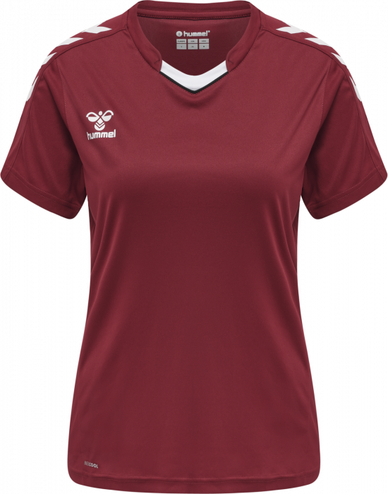 Hummel - Core Xk Poly Jersey Women - Maroon & bianco