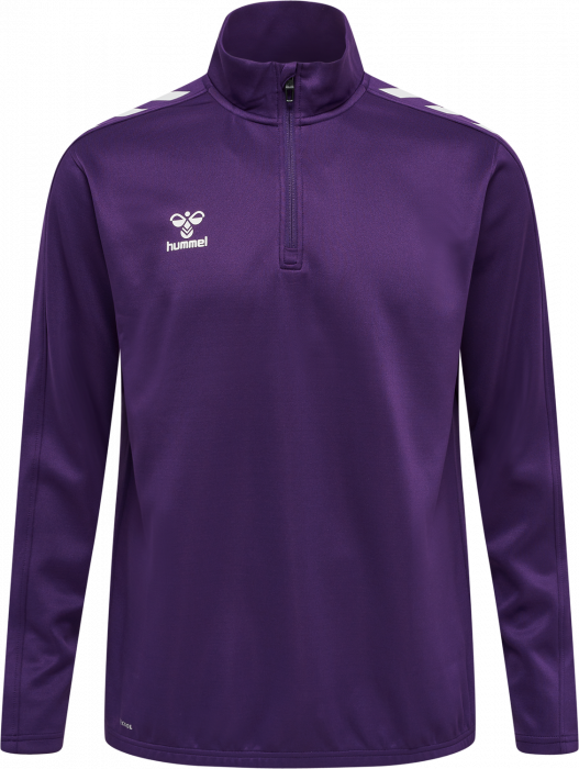 Hummel - Core Xk Half Zip Sweater - Purple Reign & biały