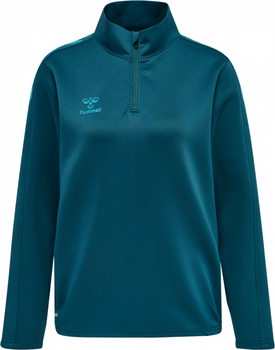 Hummel - Core Xk Half Zip Sweater Women - Blue coral & deep lake