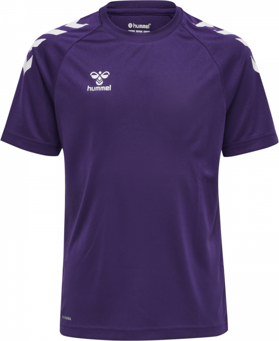 Hummel - Core Xk Poly T-Shirt Jr - Acai & blanco