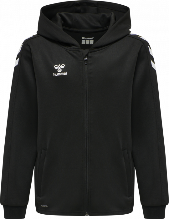 Hummel - Core Xk Poly Hoodie With Zipper Jr - Svart & vit