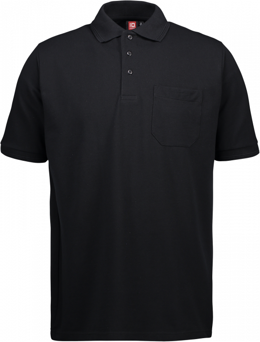 ID - Pro Wear Poloshirt Med Lomme - Preto