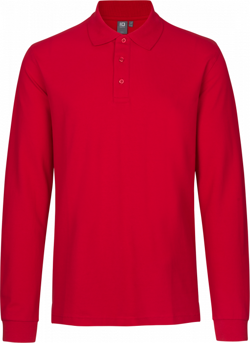 ID - Long-Sleeved Polo Shirt Stretch - Rouge