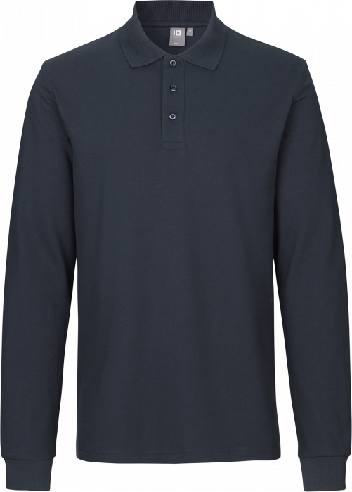 ID - Long-Sleeved Polo Shirt Stretch - Marine