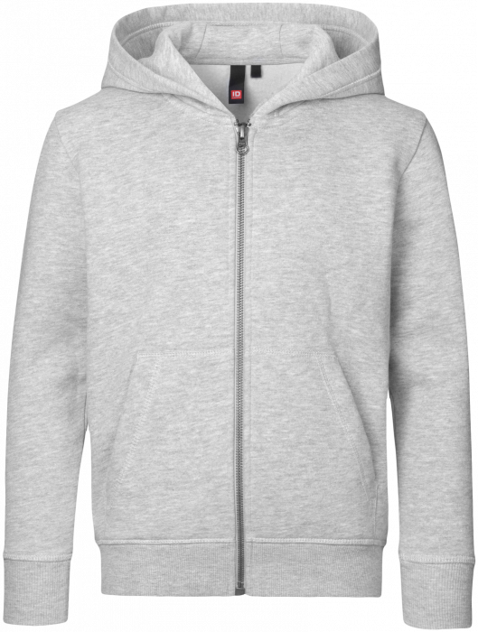 ID - Cottonhoodie With Zip (Ks) - Grey Melange