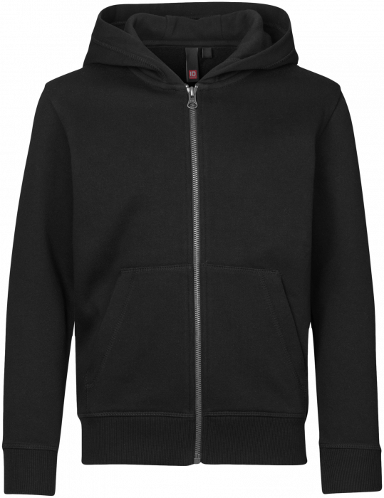 ID - Cottonhoodie With Zip (Ks) - Preto