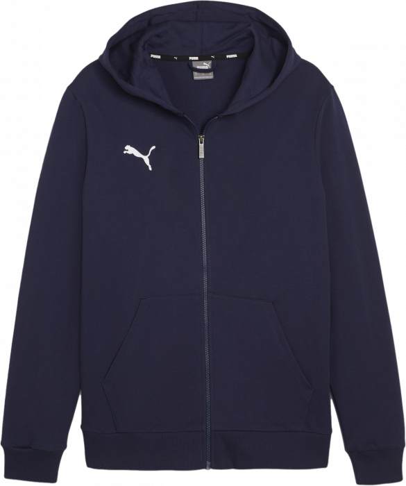 Puma - Teamgoal Casual Zip Hoodie Kids - Marine & blanc