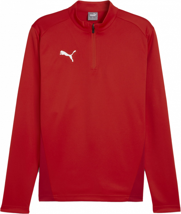 Puma - Team Goal Training Top With Half Zip Jr - Czerwony