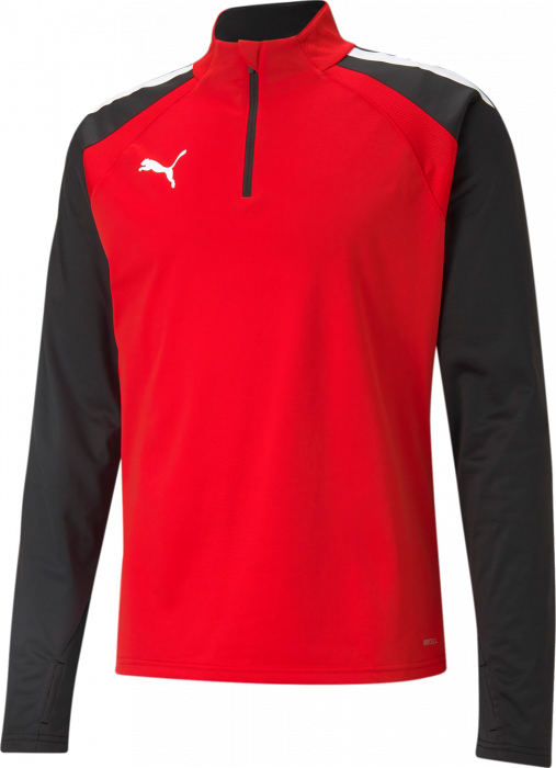 Puma - Teamliga Training 1/4 Zip Top Jr. - Red & black