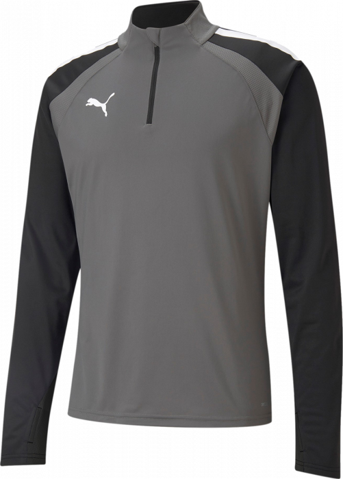 Puma - Teamliga Training 1/4 Zip Top Jr. - Smoked Pearl & czarny