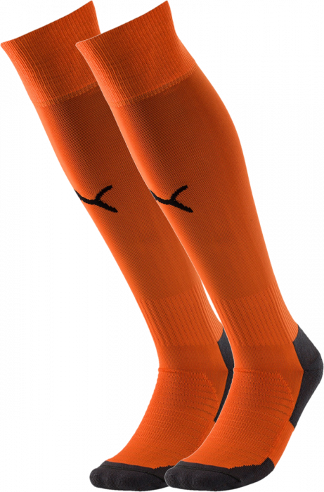 Puma - Teamliga Fodboldstrømper - Orange & sort