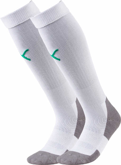 Puma - Teamliga Core Sock - Vit & turkos