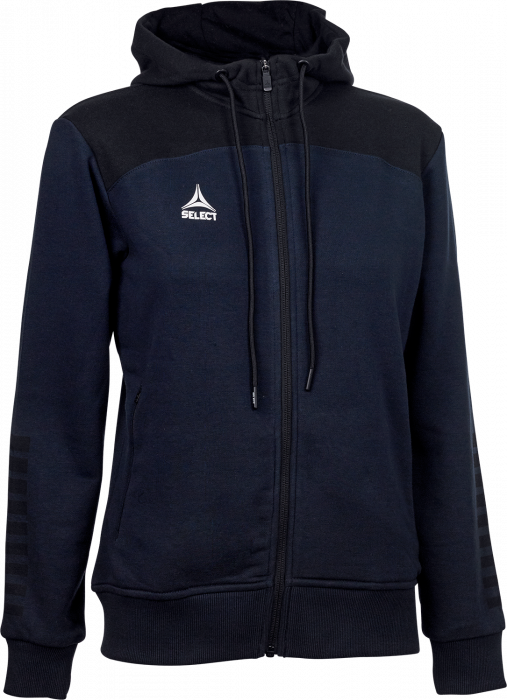 Select - Oxford Zip Hoodie Women - Azul-marinho & preto